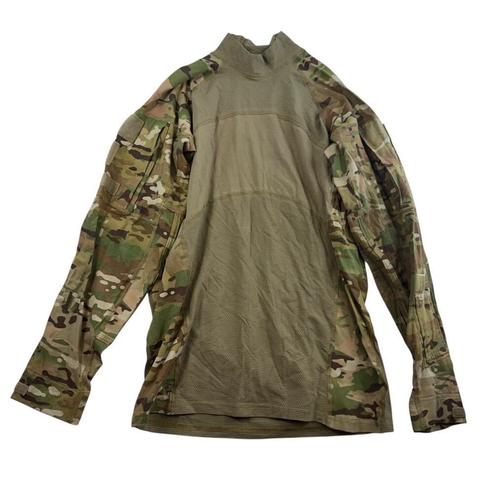 US Army L Large Mock Neck OCP Combat Shirt Uniform Flame Resistant Multicam Camo